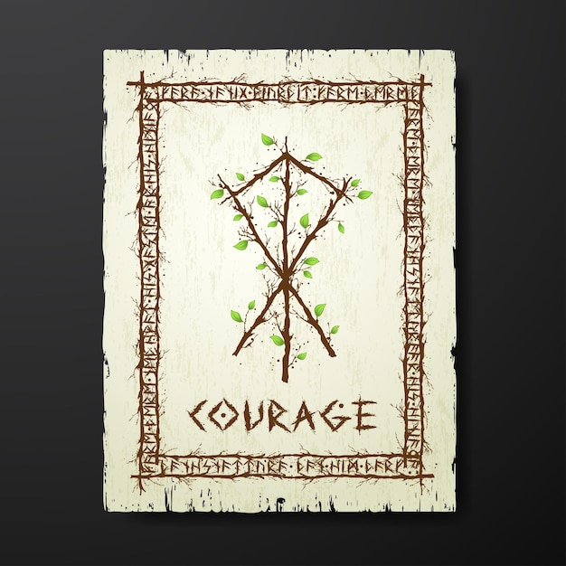 Tree branch courage bind rune