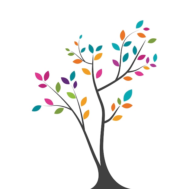 Tree branch vector ilustration design template