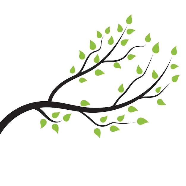 Tree branch vector ilustration design