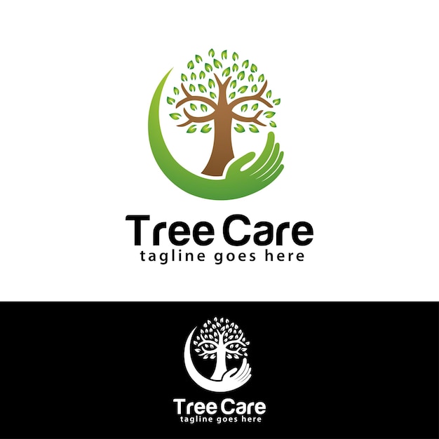 Tree care logo design template