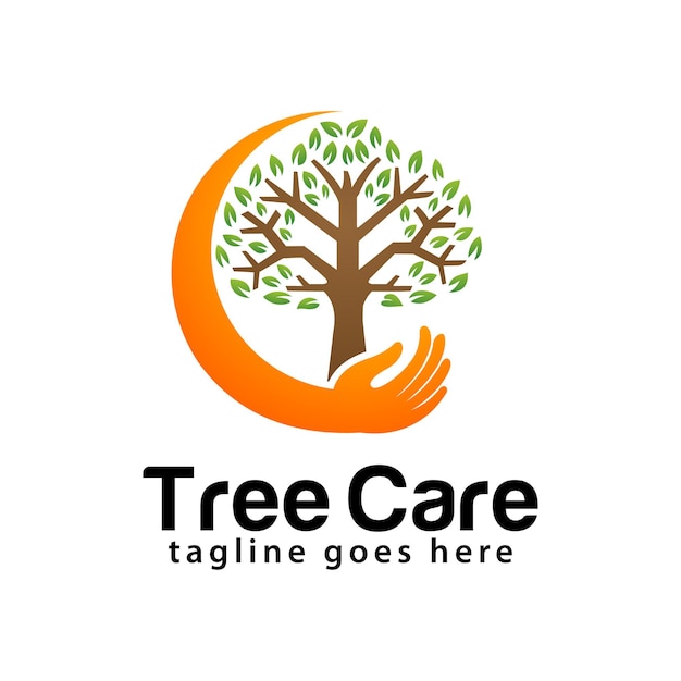 Tree care logo design template