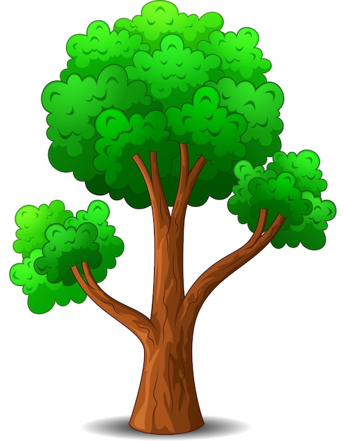 Tree cartoon on white background