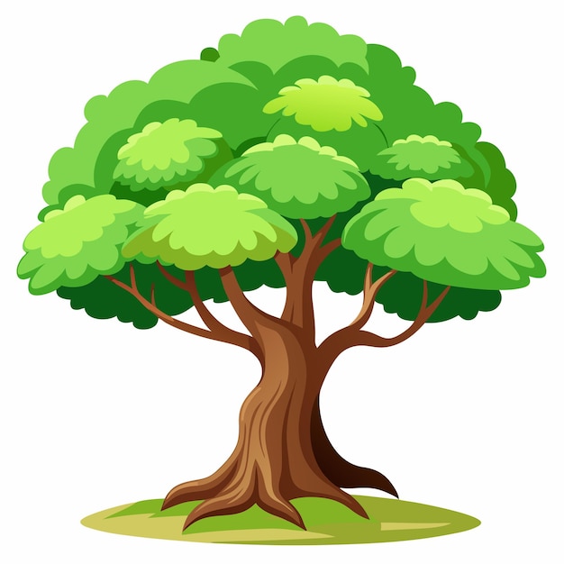 Vector tree clip art vector design with a white background