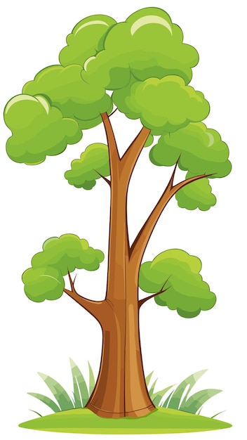 Tree drawing cartoon artwork vector