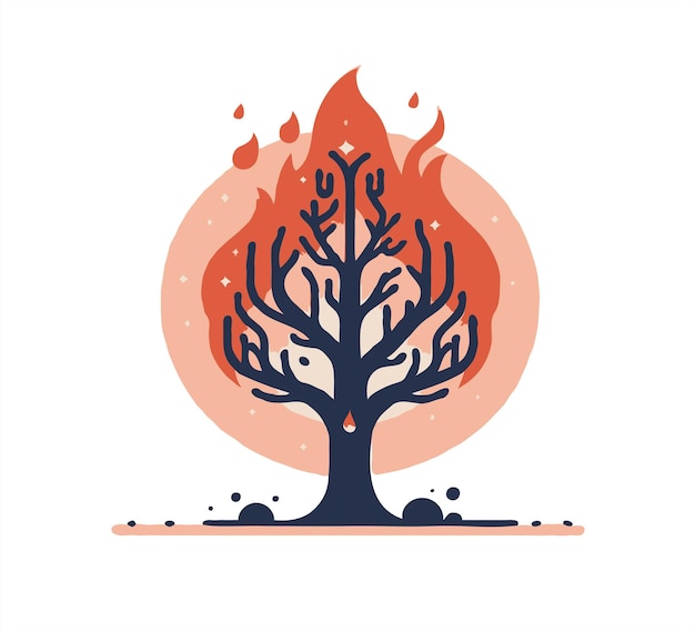 tree on fire vector reuse for anywhere