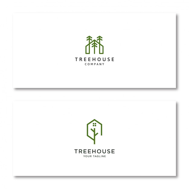 Tree house logo in card