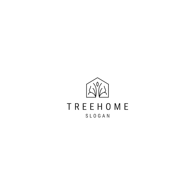 Tree house logo design template