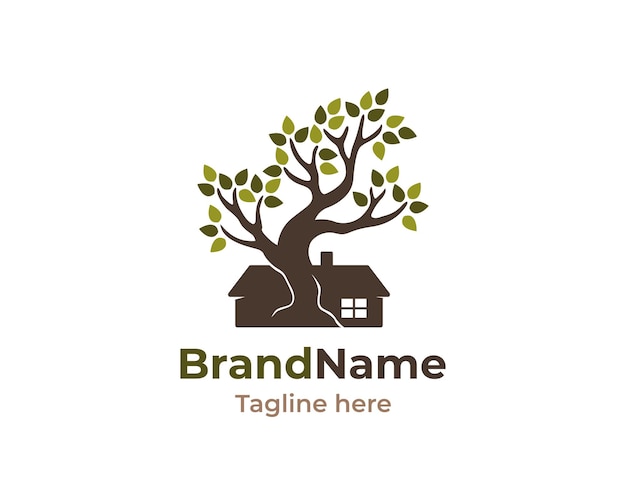 Tree house logo vector