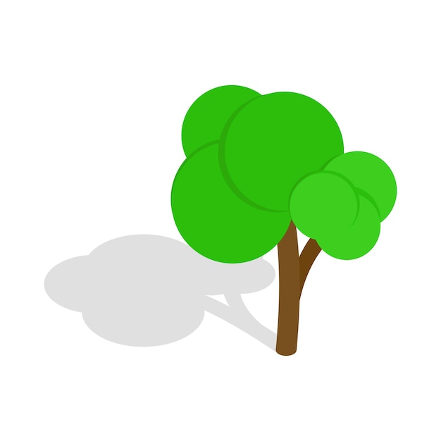 Tree icon in isometric 3d style isolated vector illustration