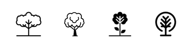 Tree icon set