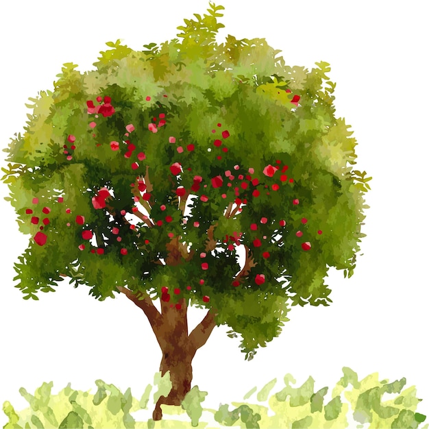 tree illustration for decoration and background