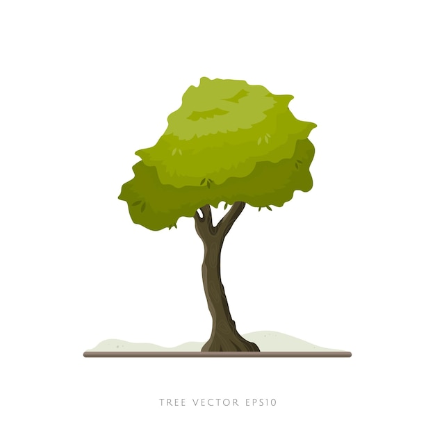 Tree illustration vector icon landscape decoration element