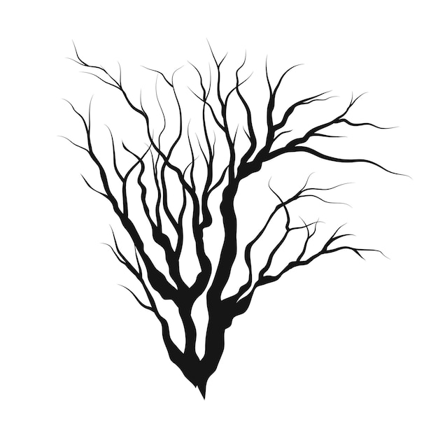 Tree illustration on white background