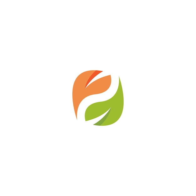 Tree leaf vector logo design ecofriendly