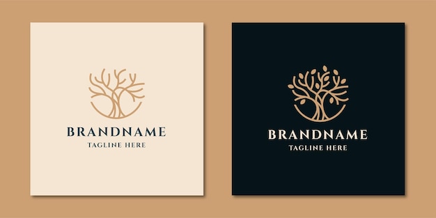 Tree life logo icon design template illustration