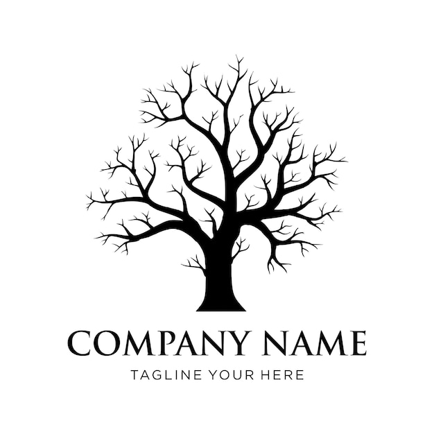 Tree of life oak banyan leaf and root seal emblem stamp logo design inspiration Premium Vector