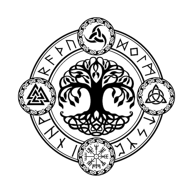 Tree of Life Yggdrasil vector