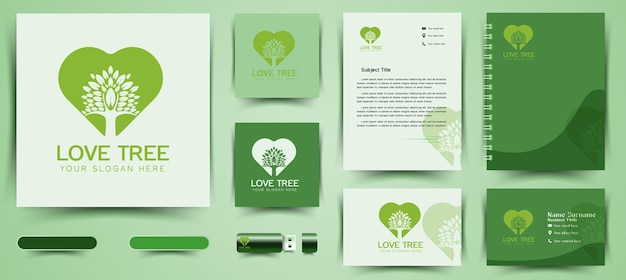 Tree logo and business branding template Designs Inspiration Isolated on White Background