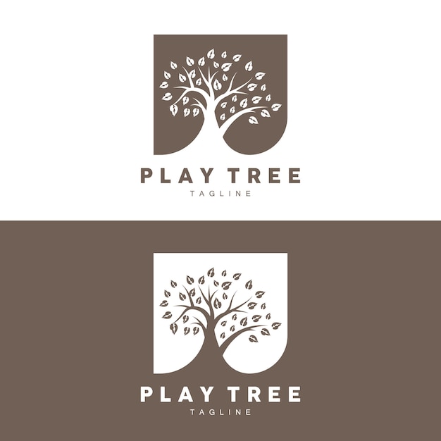 Tree Logo Design Playground Vector Education Tree Icon