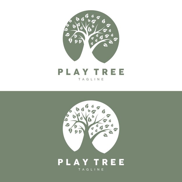 Tree Logo Design Playground Vector Education Tree Icon