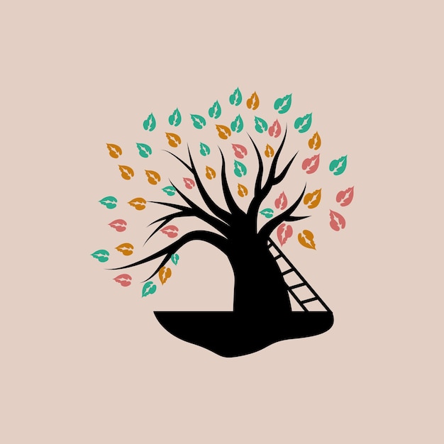 Tree Logo Design Playground Vector Education Tree Icon