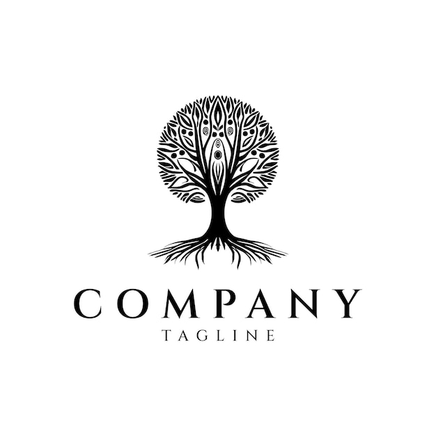 Tree logo design vector illustration