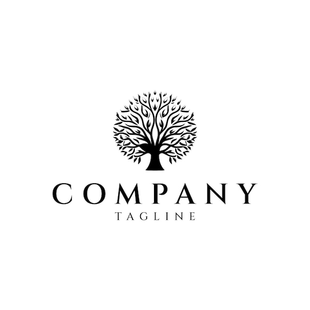 Tree logo design vector illustration