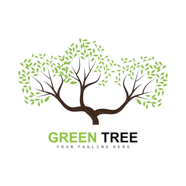 Tree Logo Green Trees And Wood Design Forest Illustration Trees Kids Games