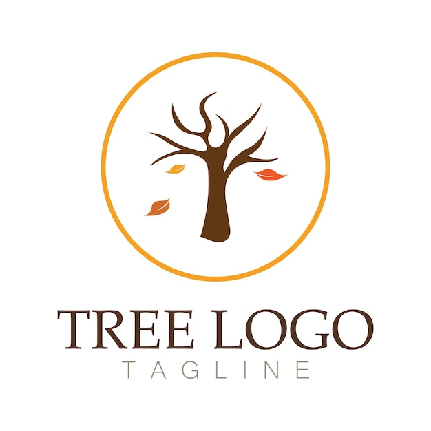 Tree logo icon vector illustration design.Vector silhouette of a tree templates of tree logo and roots  tree of life design illustration