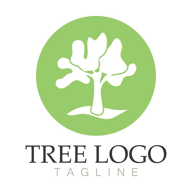 Tree logo icon vector illustration design.Vector silhouette of a tree templates of tree logo and roots  tree of life design illustration