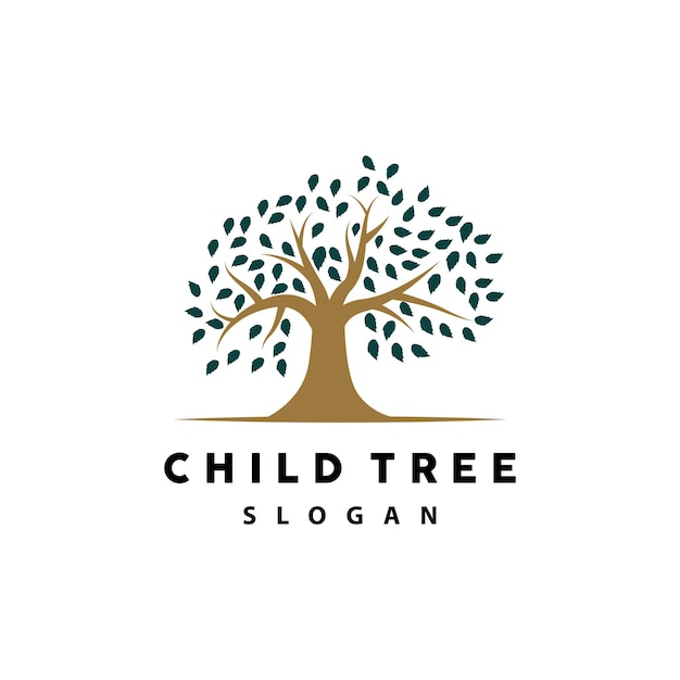 Tree Logo Life Balance Education Vector Luxurious Elegant Simple Tree Design Playground Illustration Icon