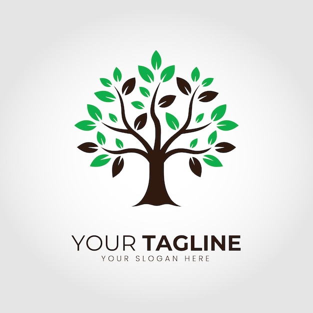 Tree logo with tagline vector