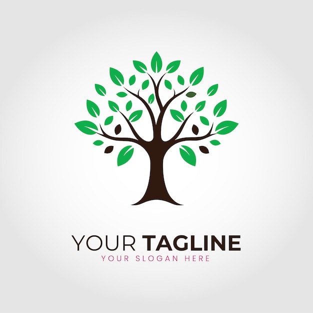 Tree logo with tagline vector