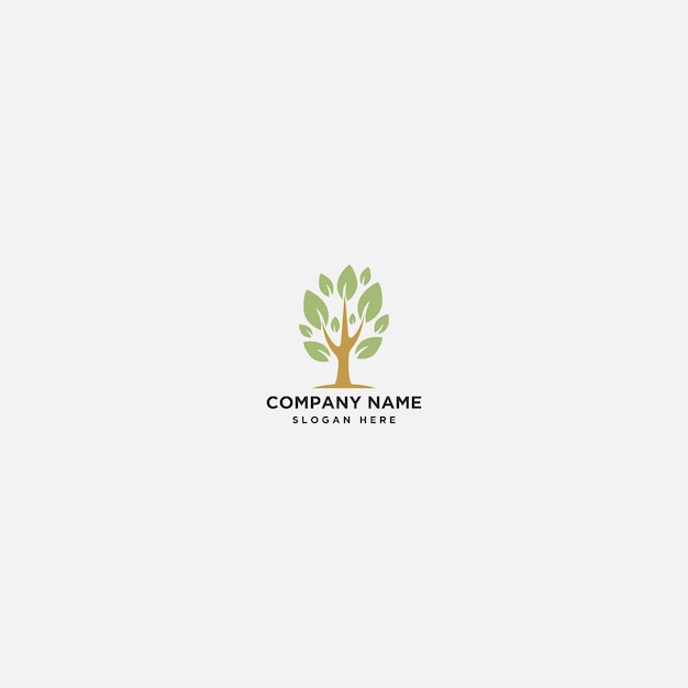 Tree nature logo icon design template