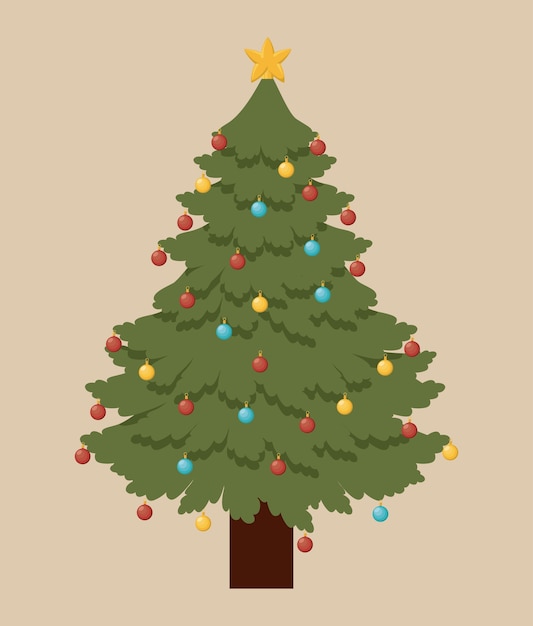 tree pine christmas icon vector graphic illustration