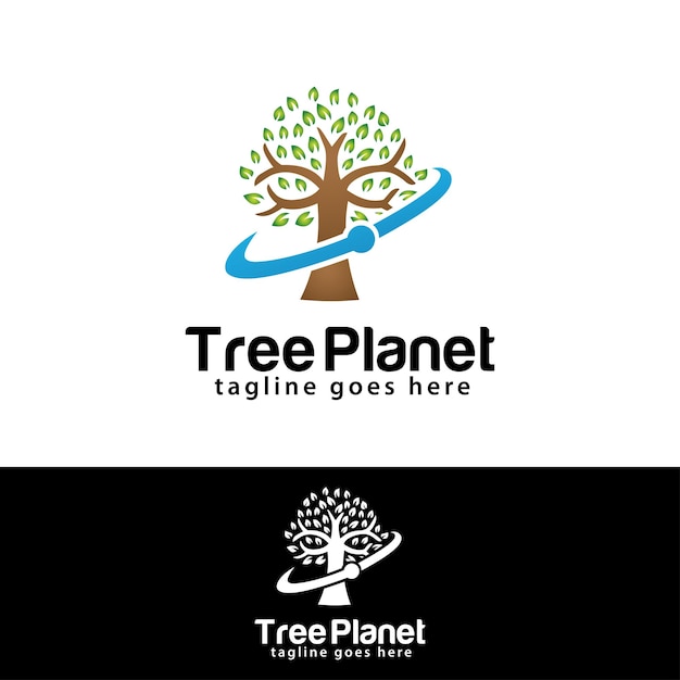 Tree Planet logo design template