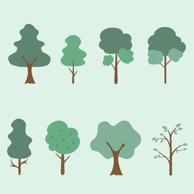 Tree plant illustration flat design