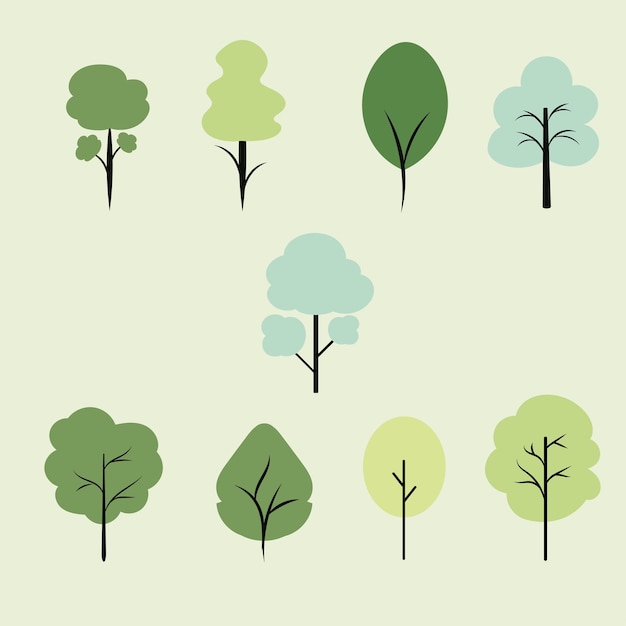 Tree plant illustration flat design