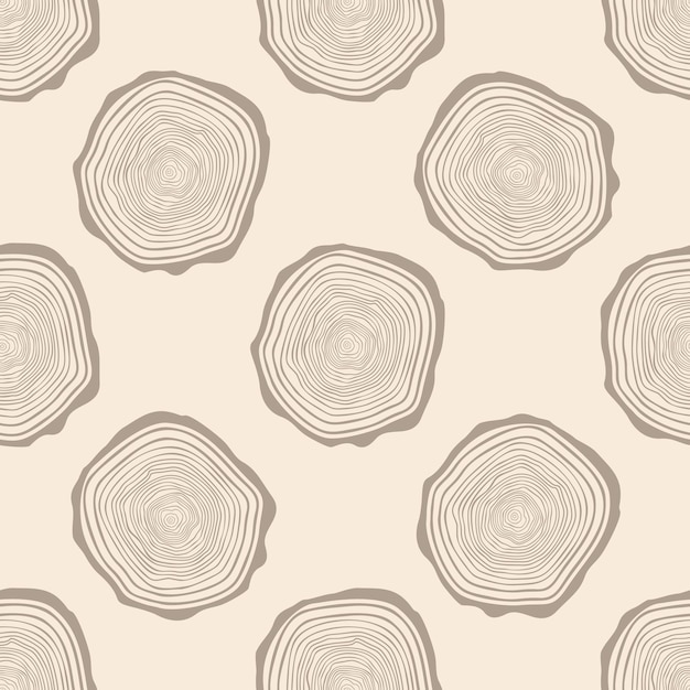 Tree Rings Seamless Vector Pattern