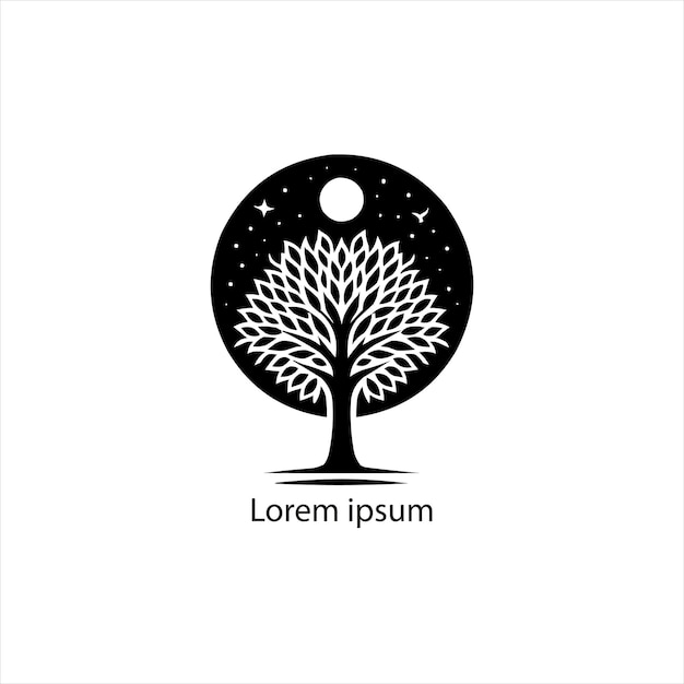 Tree seed planting logo design template