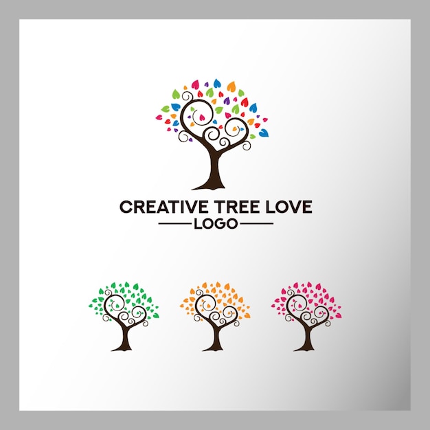 Tree shape logo template