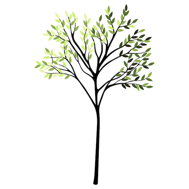 Tree silhouette for the landscape design Entourage design Vector illustration