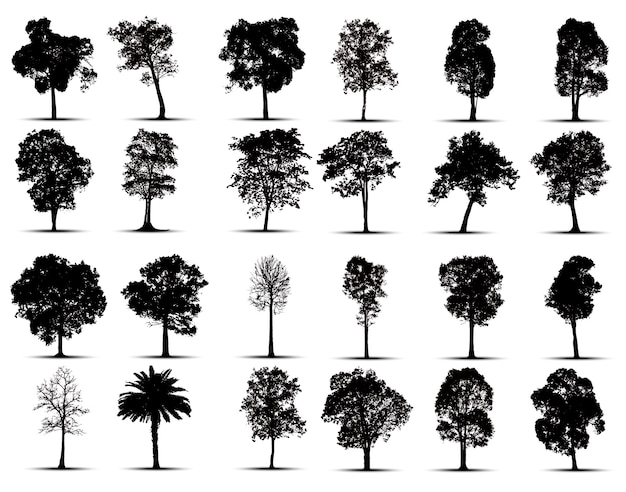 tree silhouettes set