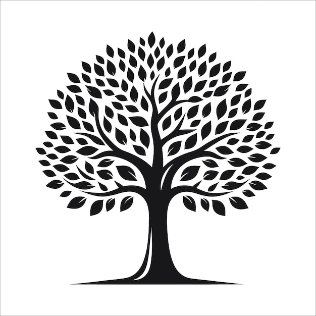 Vector tree silhouettes vector illustration collection of trees to create your own nature scene