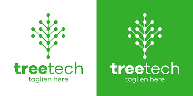 Tree technology icon vector illustration