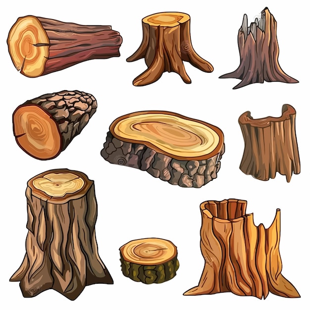 Vector tree trunk