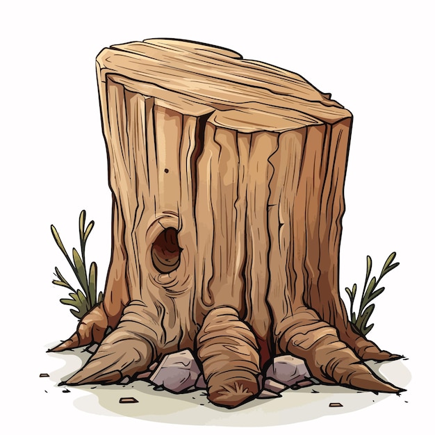 Vector tree trunk