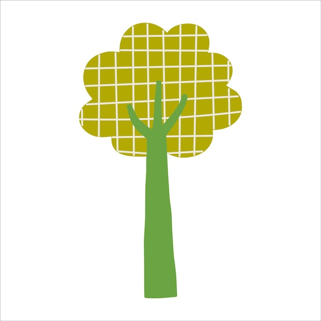 Tree vector illustration in scandinavian style