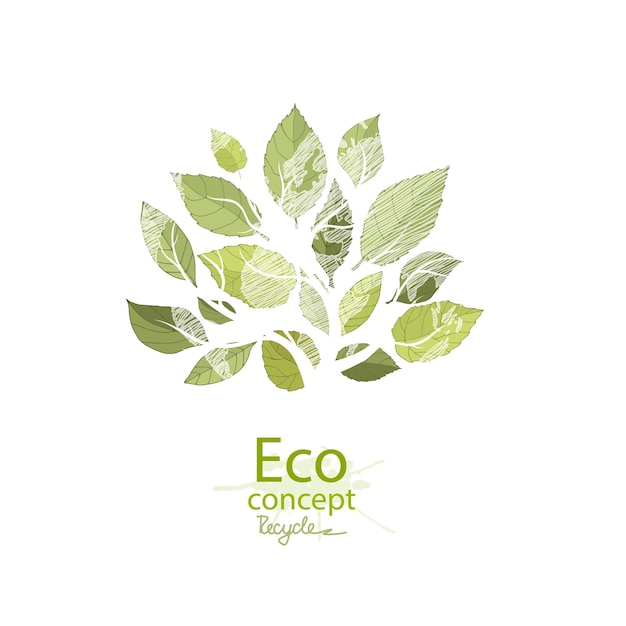 Tree on white background. Environmentally friendly world. Illustration of ecology the concept of info graphics. Icon. Simple modern minimalistic style. Vector illustration. Green Tree.