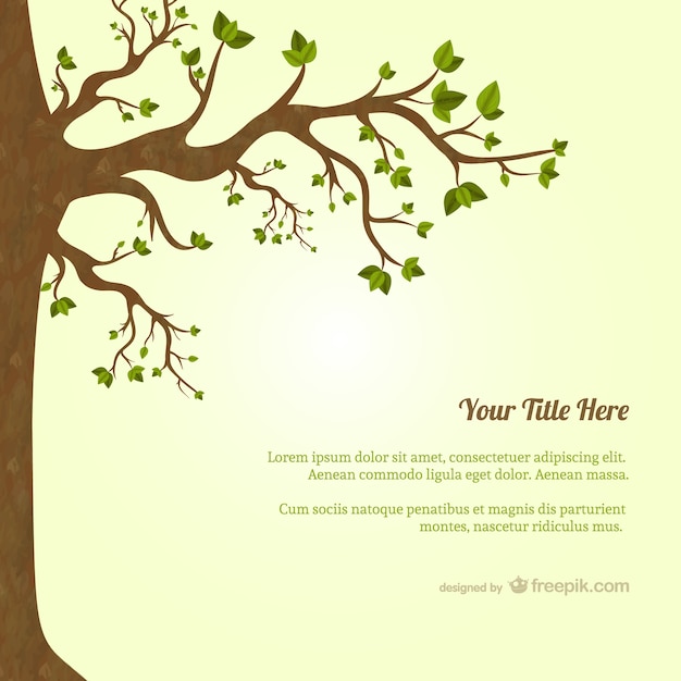 Tree with leaves template